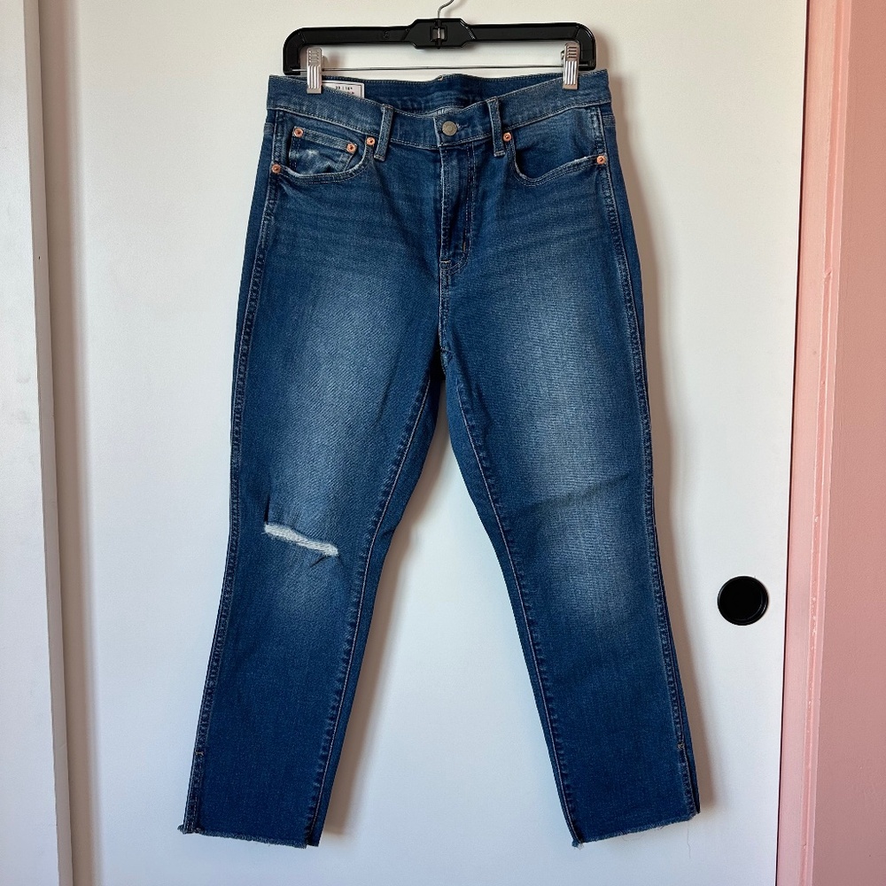 Women’s Gap Vintage Slim Mid Rise Distressed Jeans